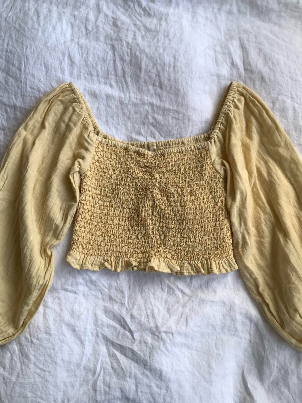 Spell & The Gypsy Collective Jesse James Smocked Long Sleeve Top Blouse
